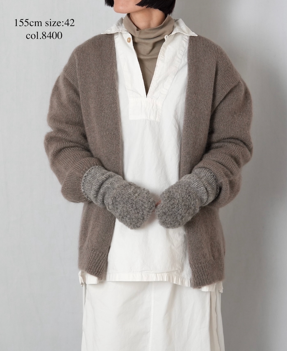 CHT2552(カーディガン) MOHAIR NO-BUTTON CARDIGAN