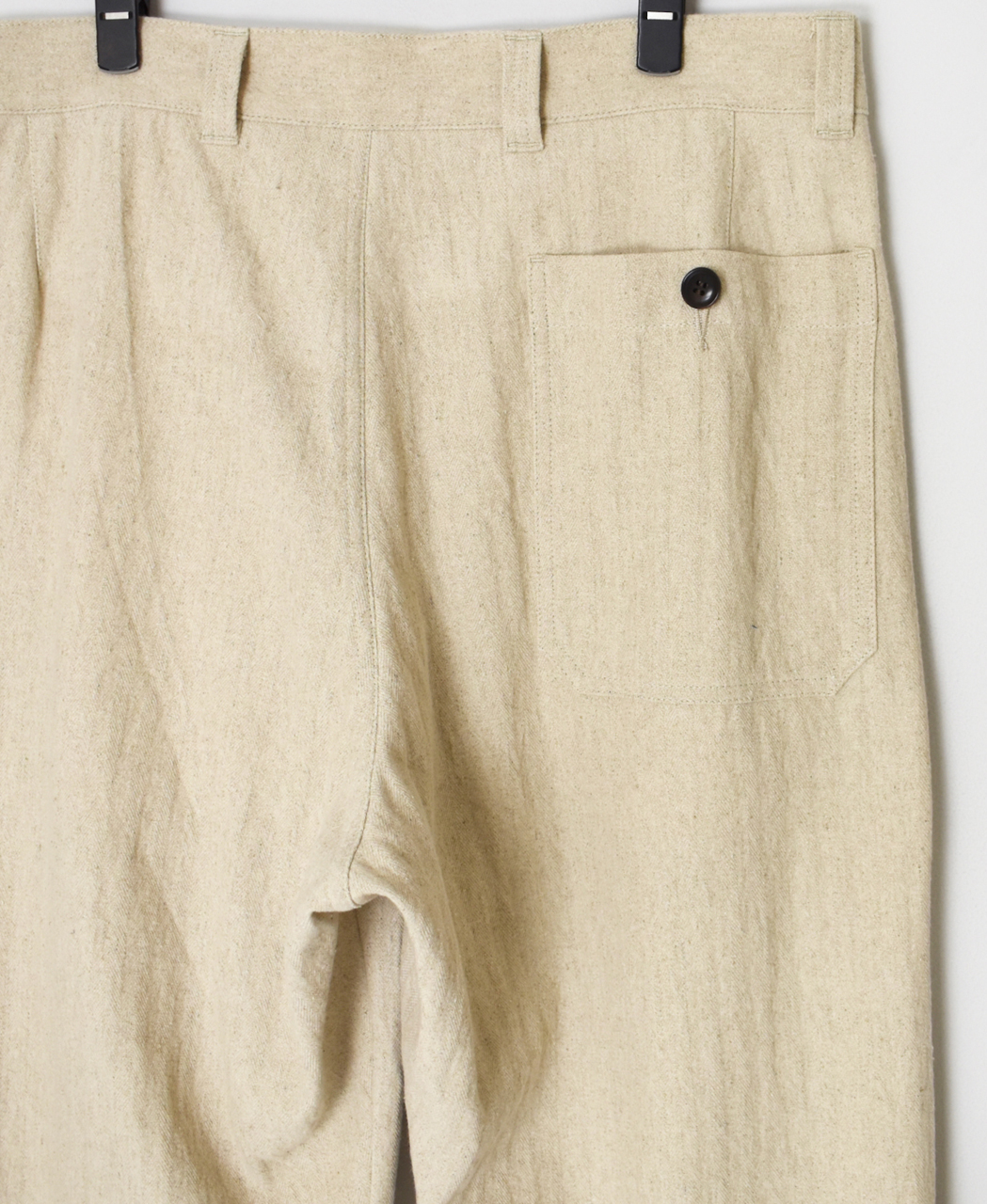 ●GNAM2612(パンツ) COTTON/LINEN HERRINGBONE ONE-TUCK PANTS