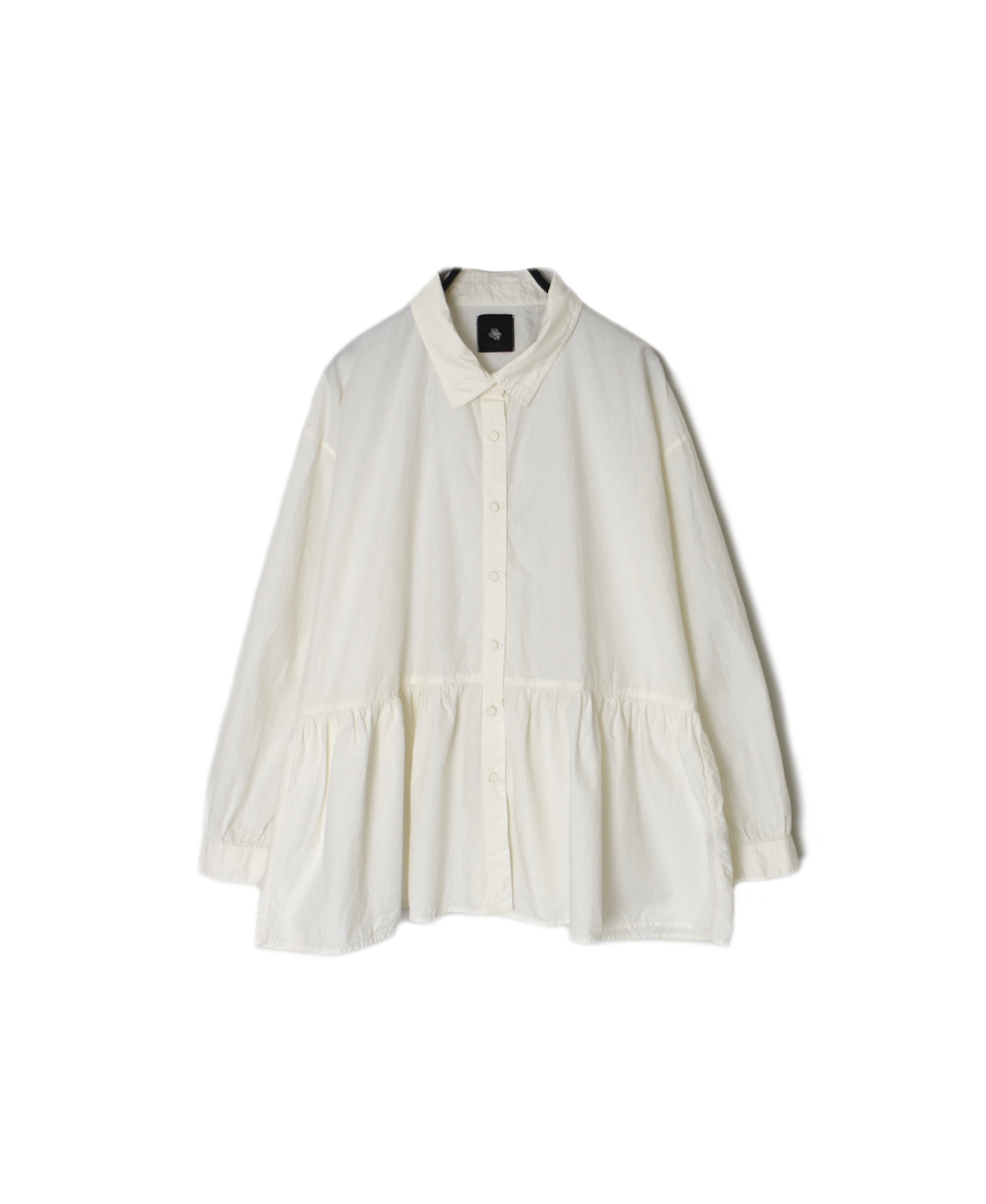 ●NMDS25911D(シャツ) 60s ORGANIC POPLIN PLAIN REGULAR COLLAR RAJASTHAN GATHERED SHIRT