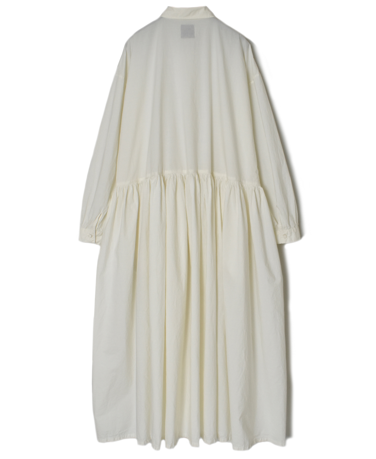 ●NMDS25912D(ワンピース) 60s ORGANIC POPLIN PLAIN REGULAR COLLAR DRESS WITH RAJASTHAN GATHER