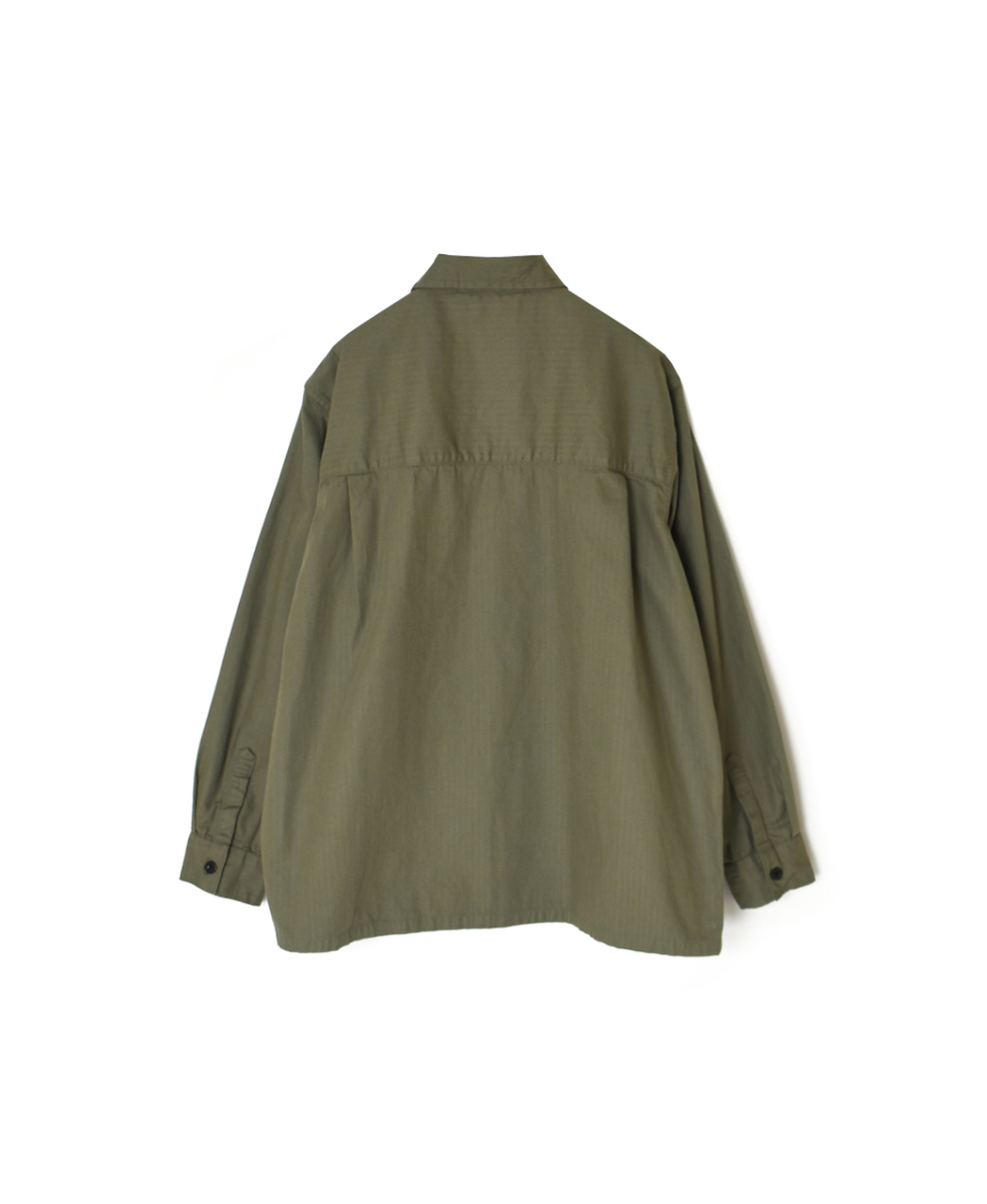 ●INHT2512CHW(シャツ) COTTON HERRINGBONE WASH ONE-UP COLLAR SHIRT
