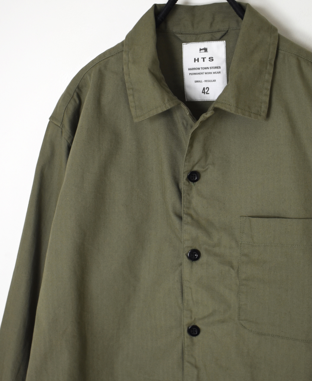 ●INHT2512CHW(シャツ) COTTON HERRINGBONE WASH ONE-UP COLLAR SHIRT
