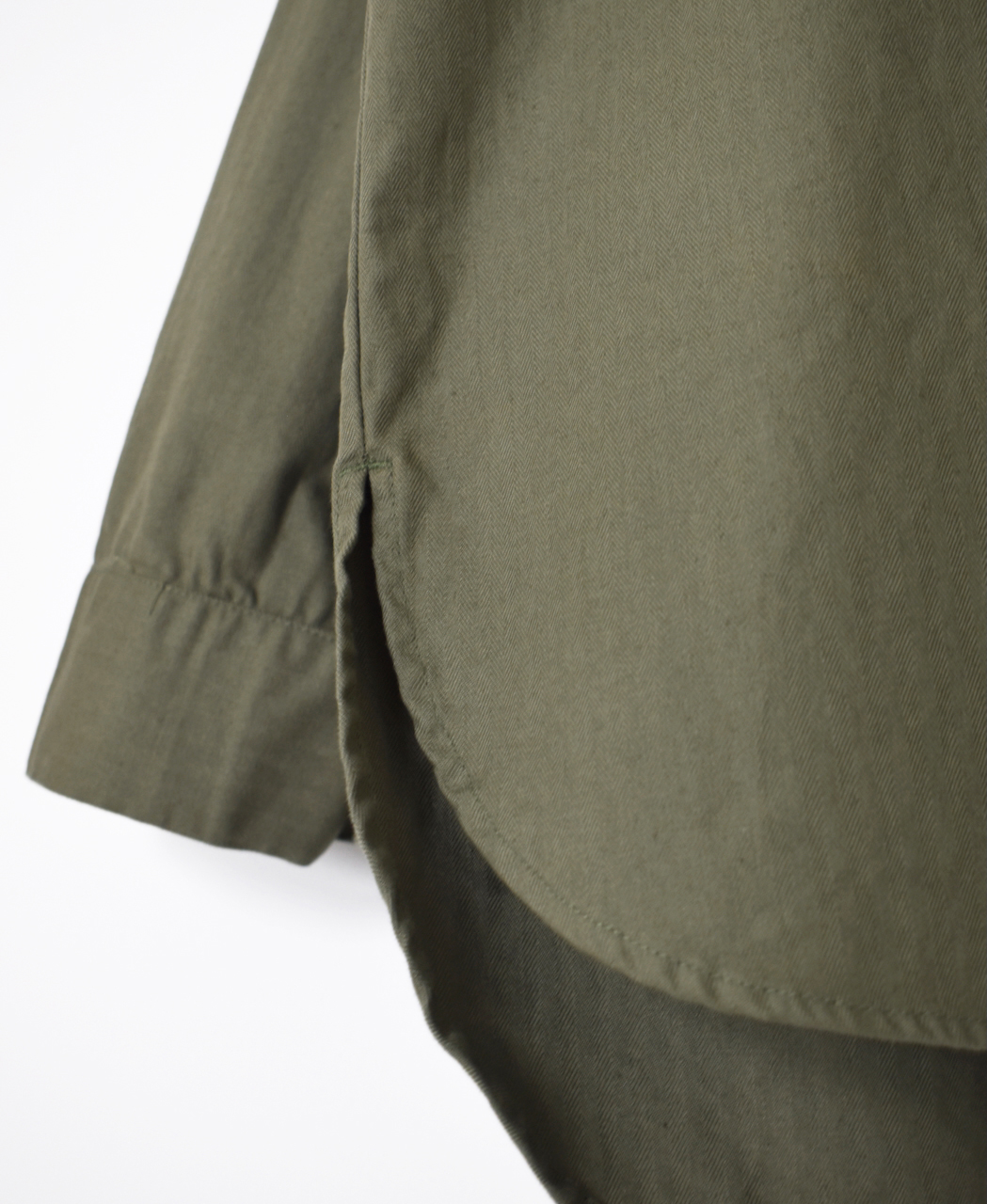 ●INHT2603CHW(シャツ) COTTON HERRINGBONE WASH HENRY NECK SHIRT