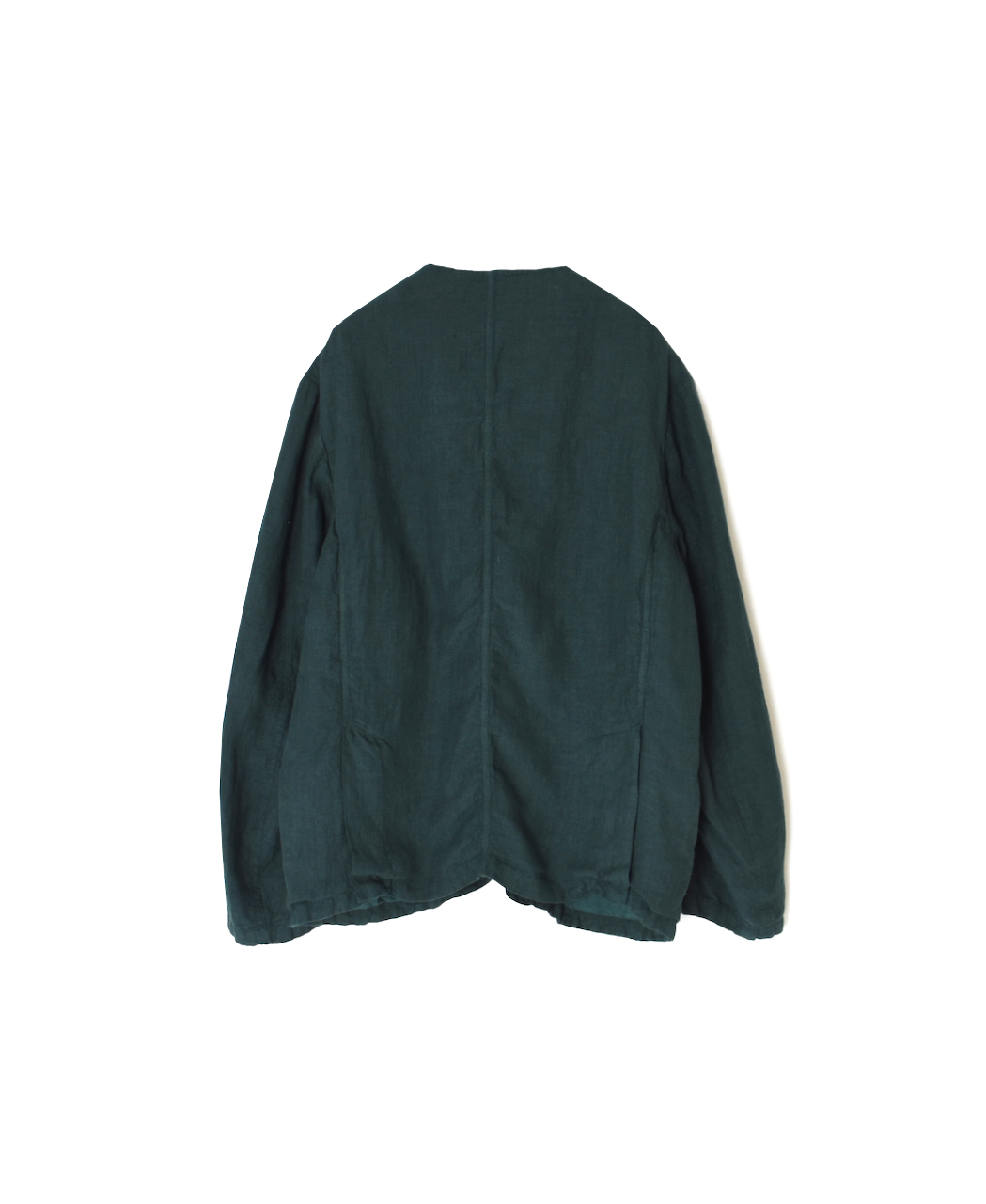 NVL2302LD (ジャケット) 50'S LINEN PLAIN (OVERDYE) MEN'S SIDE VENTS NO COLLAR JACKET