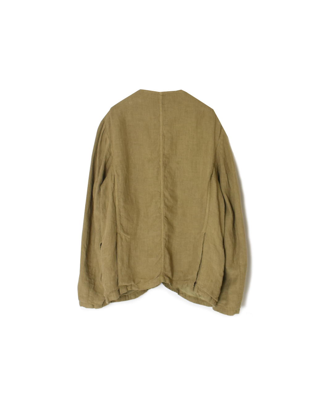 NVL2302LD (ジャケット) 50'S LINEN PLAIN (OVERDYE) MEN'S SIDE VENTS NO COLLAR JACKET