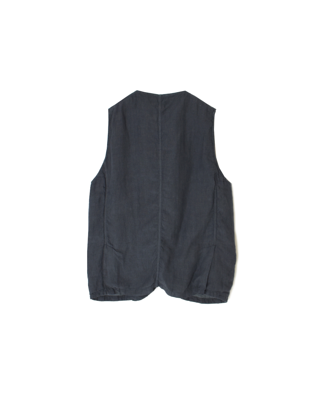 NVL2401LD (ベスト) 50'S LINEN PLAIN (OVERDYE) NO COLLAR VEST