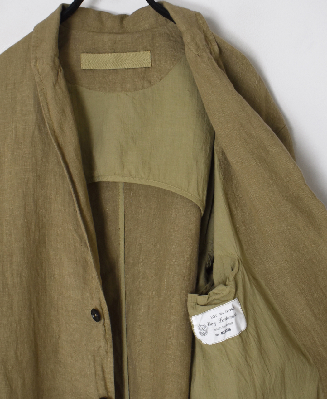 NVL2601LD (ジャケット) 50'S LINEN PLAIN (OVERDYE) TAILORED LONG JACKET
