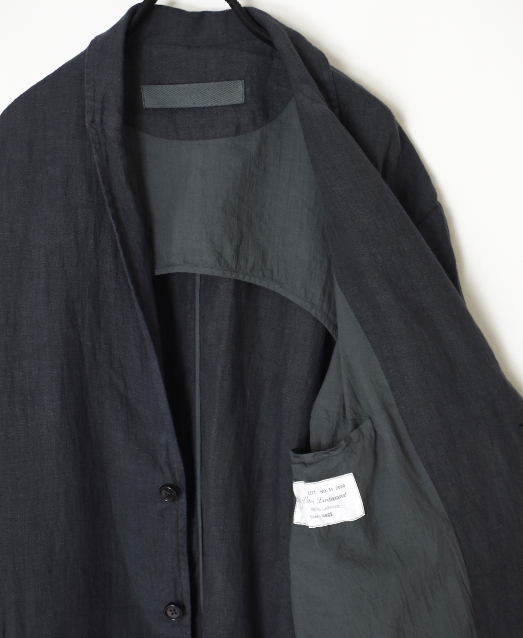NVL2601LD (ジャケット) 50'S LINEN PLAIN (OVERDYE) TAILORED LONG JACKET