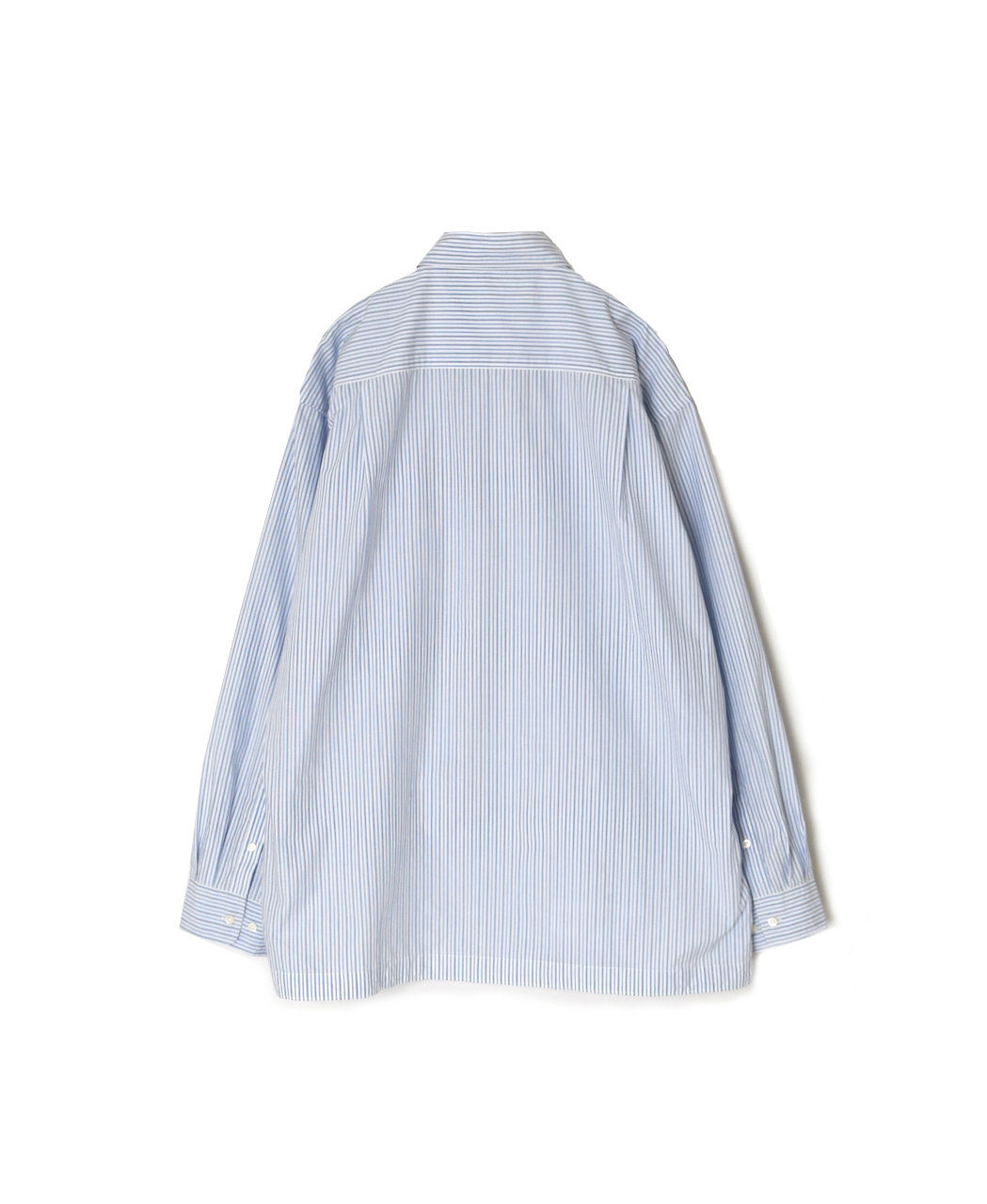 NVL2612(シャツ) POPLIN STRIPE REGULAR COLLAR L/SL SHIRT