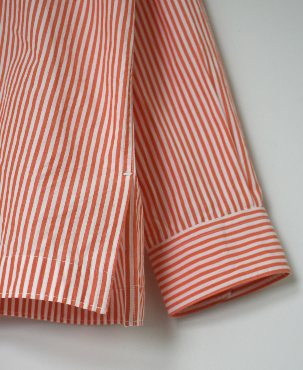 NVL2612(シャツ) POPLIN STRIPE REGULAR COLLAR L/SL SHIRT