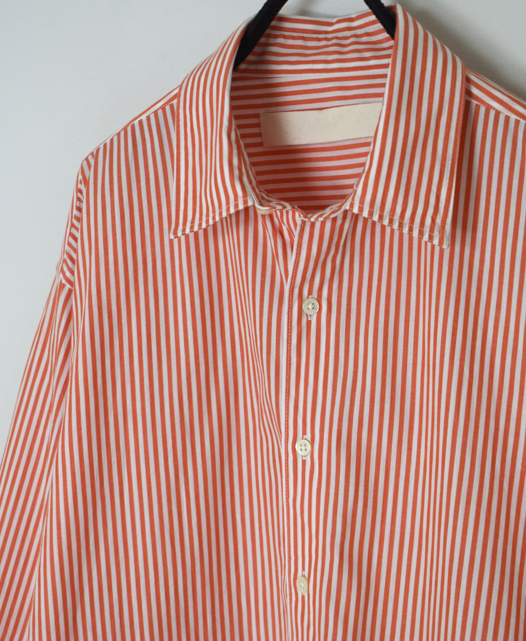 NVL2612(シャツ) POPLIN STRIPE REGULAR COLLAR L/SL SHIRT