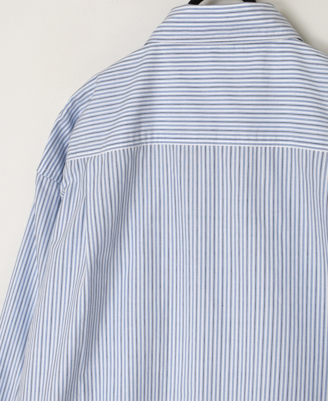 NVL2612(シャツ) POPLIN STRIPE REGULAR COLLAR L/SL SHIRT