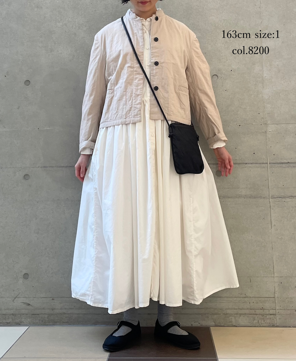 ●NMDS26211(ジャケット) 60s STITCHED ORGANIC CAMBRIC STAND COLLAR FLY FRONT JACKET