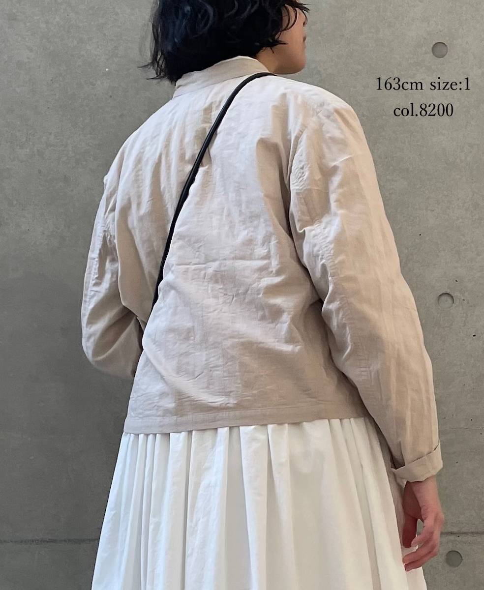 ●NMDS26211(ジャケット) 60s STITCHED ORGANIC CAMBRIC STAND COLLAR FLY FRONT JACKET