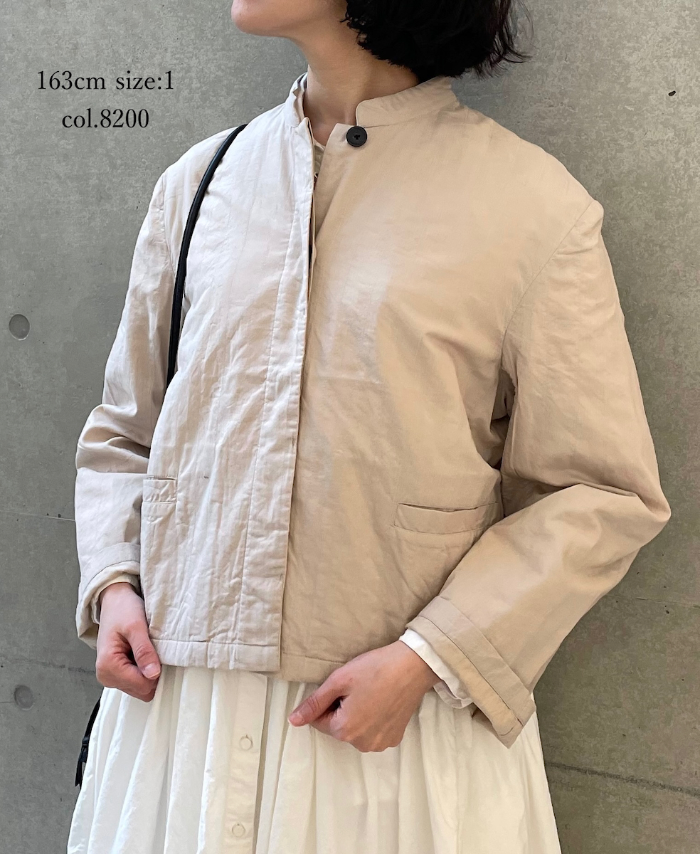 ●NMDS26211(ジャケット) 60s STITCHED ORGANIC CAMBRIC STAND COLLAR FLY FRONT JACKET