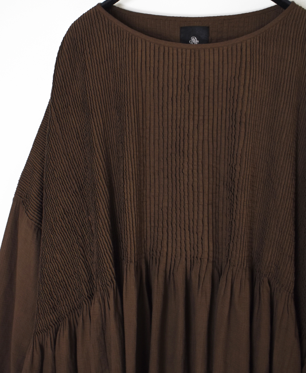 NMDS26231D(シャツ) 80s ORGANIC MICRO CHECK OVERDYE MINI PINTUCK PULLOVER