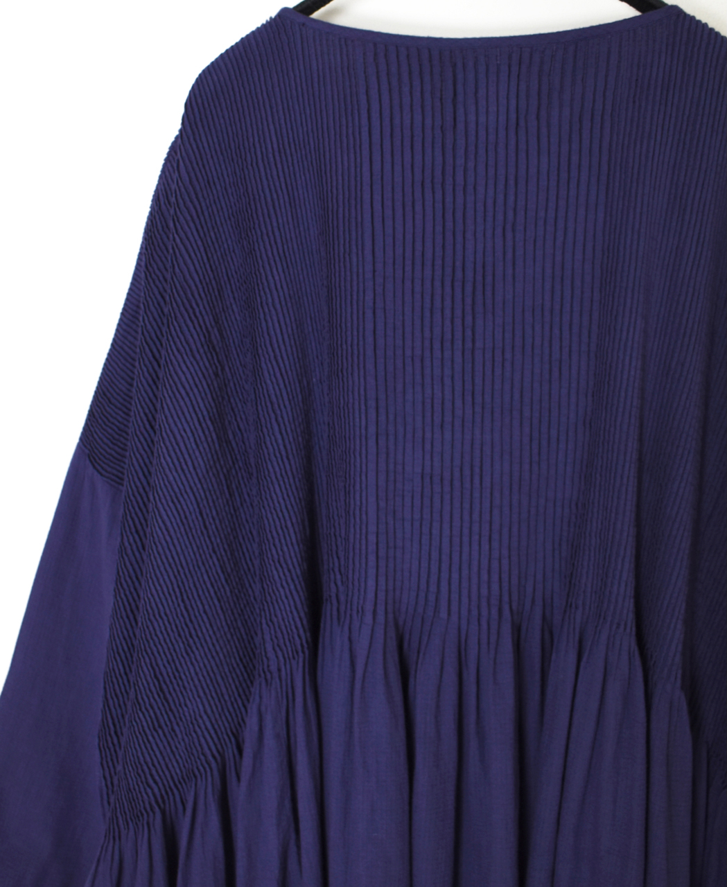 NMDS26232D(ワンピース) 80s ORGANIC MICRO CHECK OVERDYE MINI PINTUCK PULLOVER DRESS