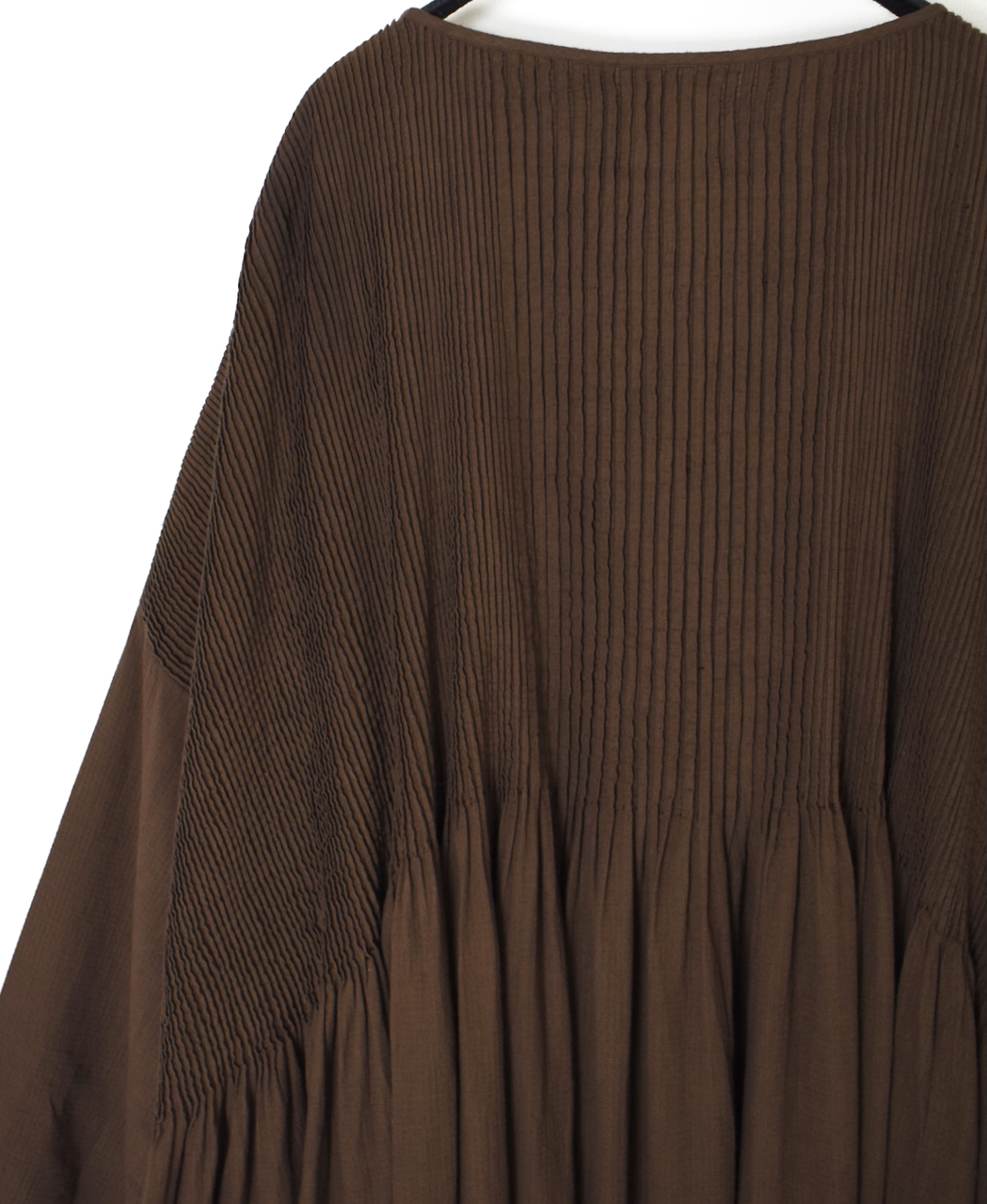 NMDS26232D(ワンピース) 80s ORGANIC MICRO CHECK OVERDYE MINI PINTUCK PULLOVER DRESS