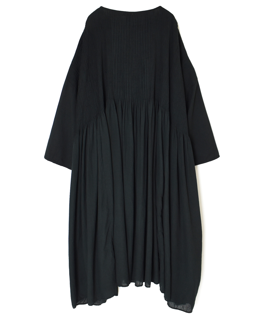 NMDS26232D(ワンピース) 80s ORGANIC MICRO CHECK OVERDYE MINI PINTUCK PULLOVER DRESS