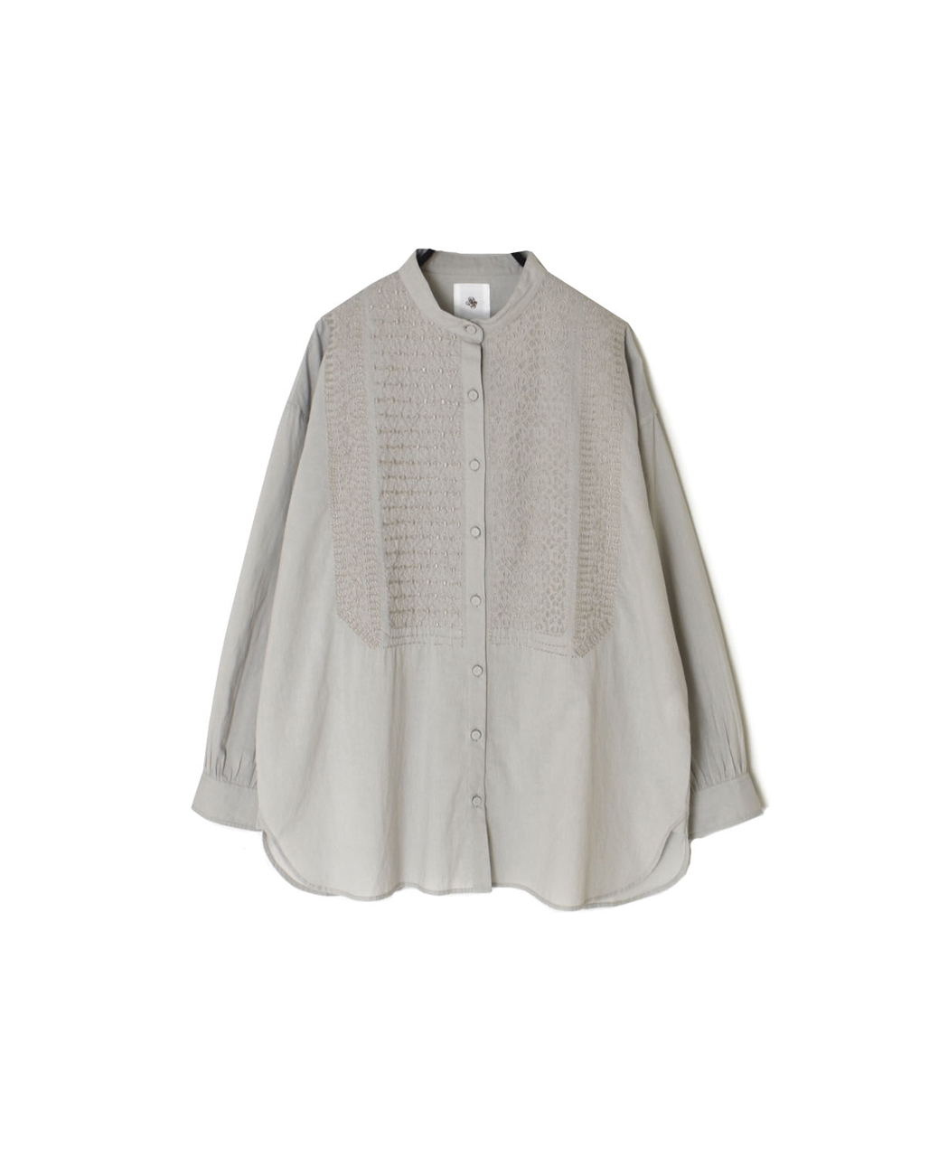 NMDS26221(シャツ) 60s ORGANIC CAMBRIC BANDED COLLAR EMB SHIRT