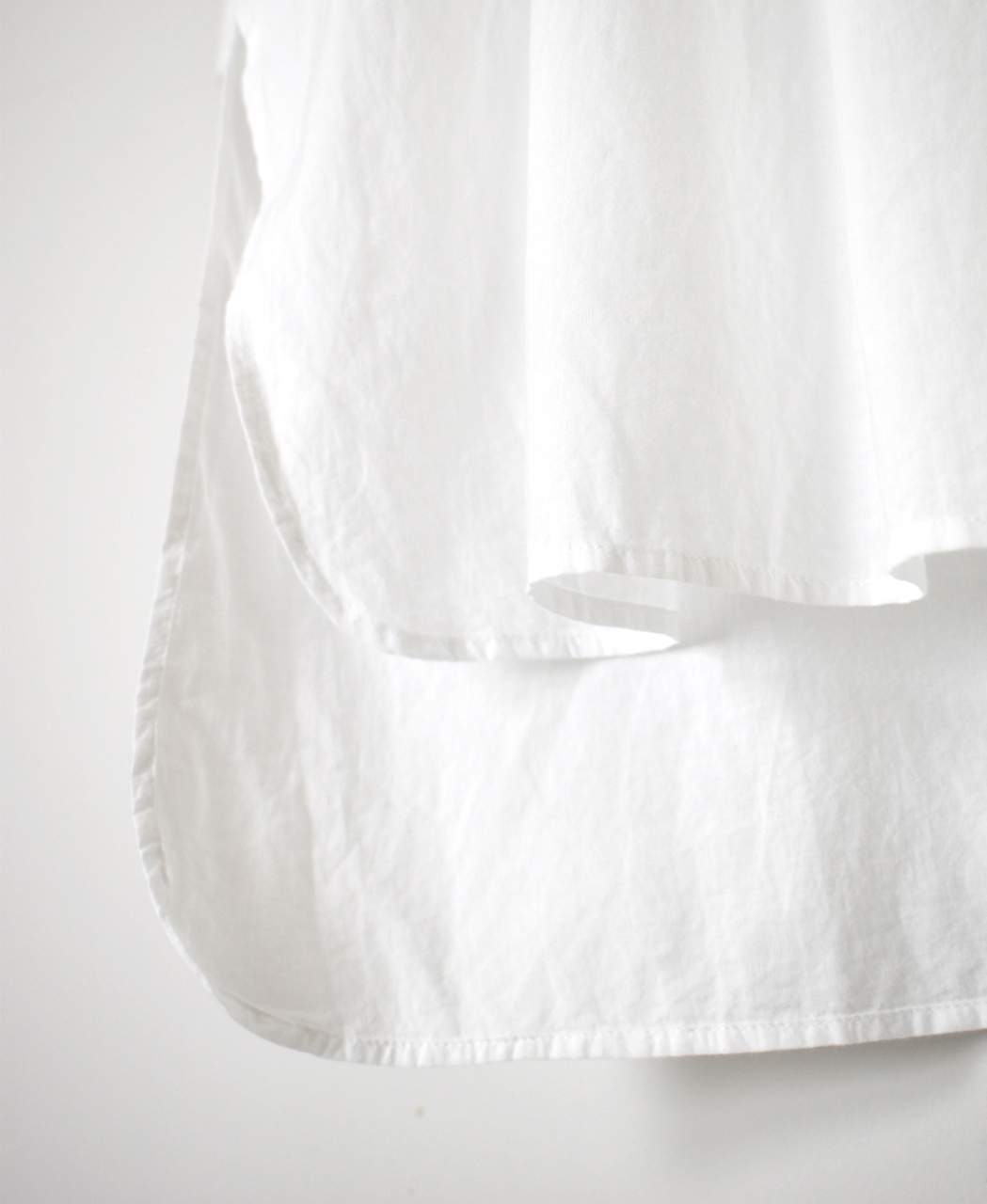 NMDS26222(チュニック) 60s ORGANIC CAMBRIC BANDED COLLAR EMB TUNIC