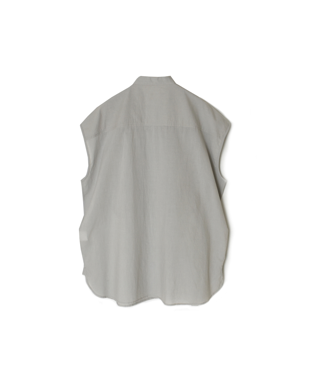 NMDS26224(シャツ) 60s ORGANIC CAMBRIC NO/SLEEVE BANDED COLLAR EMB SHIRT