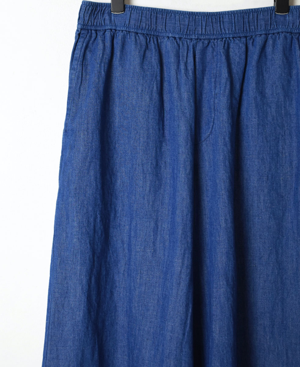 GNMDS2102CL (パンツ) 5.1oz WASHED COTTON/LINEN DENIM EASY WIDE PANTS