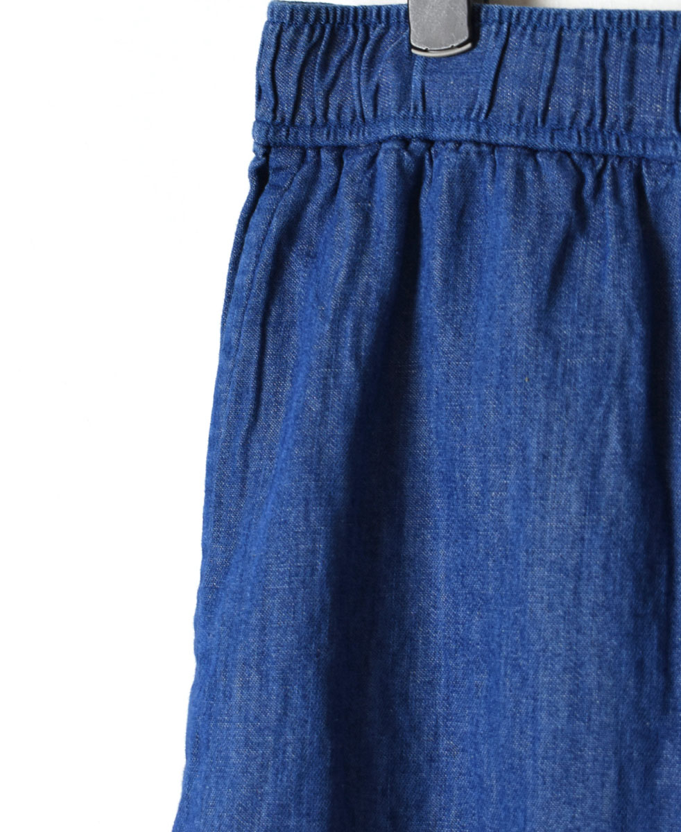 GNMDS2102CL (パンツ) 5.1oz WASHED COTTON/LINEN DENIM EASY WIDE PANTS