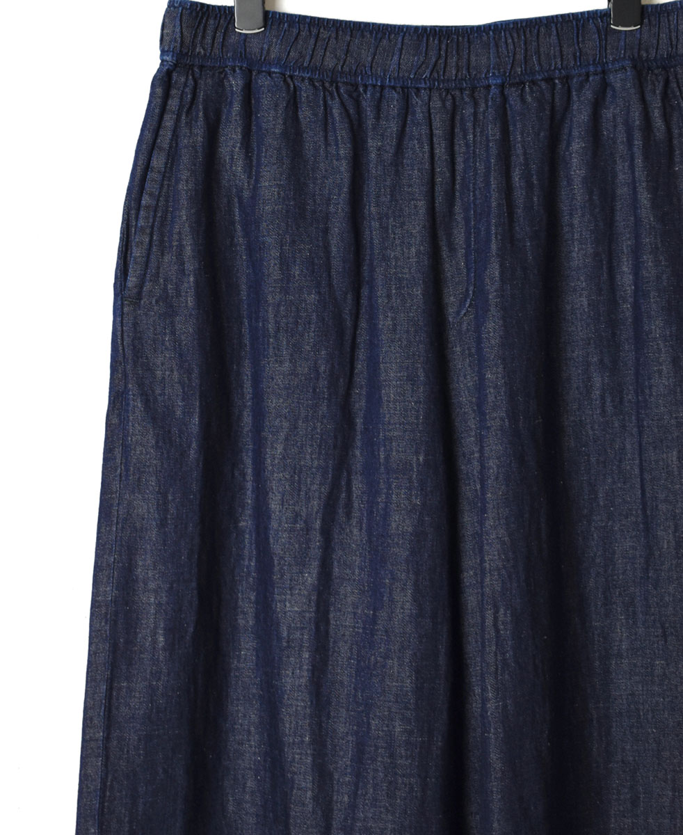 GNMDS2102CL (パンツ) 5.1oz WASHED COTTON/LINEN DENIM EASY WIDE PANTS