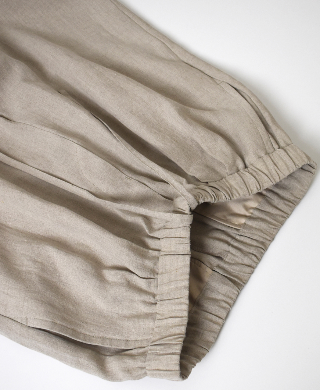 GNMDS2502FL(パンツ) 40s FRENCH LINEN DYED CANVAS 2TUCK WIDE EASY PANTS