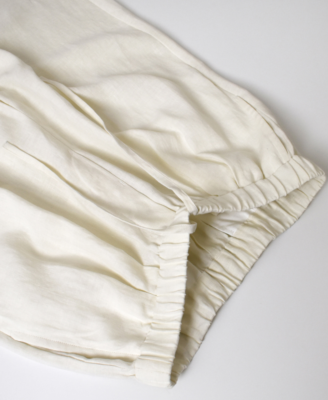 GNMDS2502FL(パンツ) 40s FRENCH LINEN DYED CANVAS 2TUCK WIDE EASY PANTS