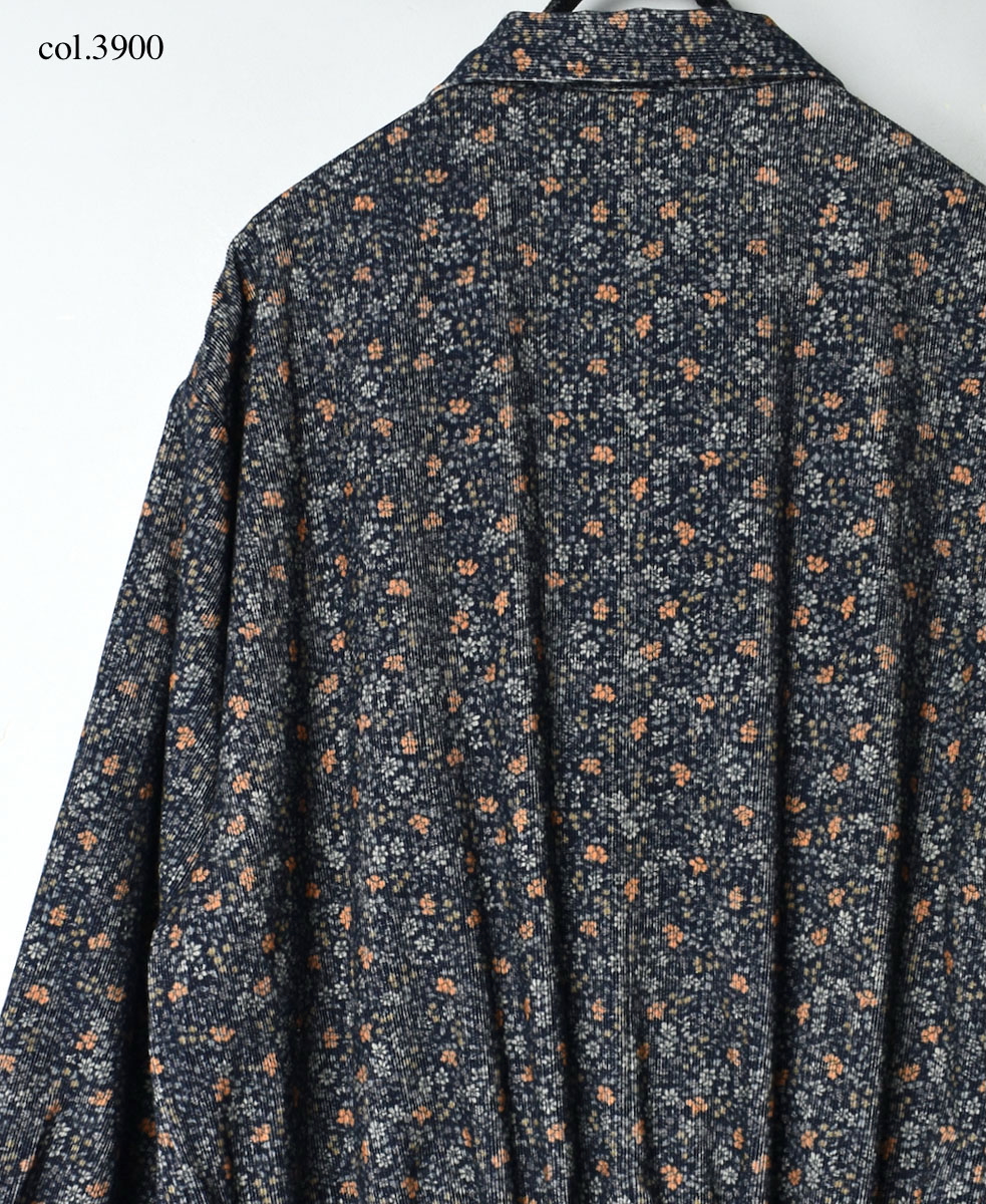 NSL22552 (オーバーオール) CORDUROY SMALL FLOWER PRINT REGULAR COLLAR OVERALLS