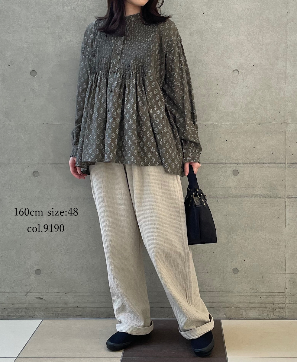 INHT2575WPD(パンツ) WAFFLE PLAIN OVERDYE EASY PANTS