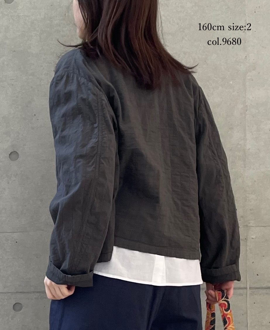 ●NMDS262119D(ジャケット) 60s STITCHED ORGANIC CAMBRIC STAND COLLAR FLY FRONT JACKET