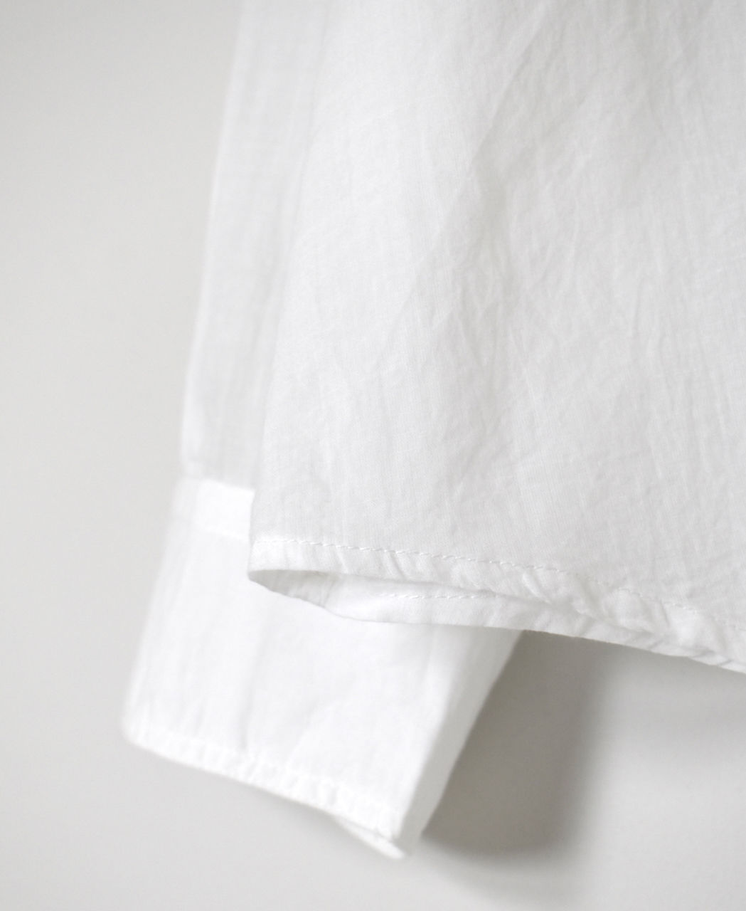 ●NVL1951CV (シャツ) 80'S ORGANIC VOILE PLAIN BANDED COLLAR L/SL OVERDIZED SHIRT