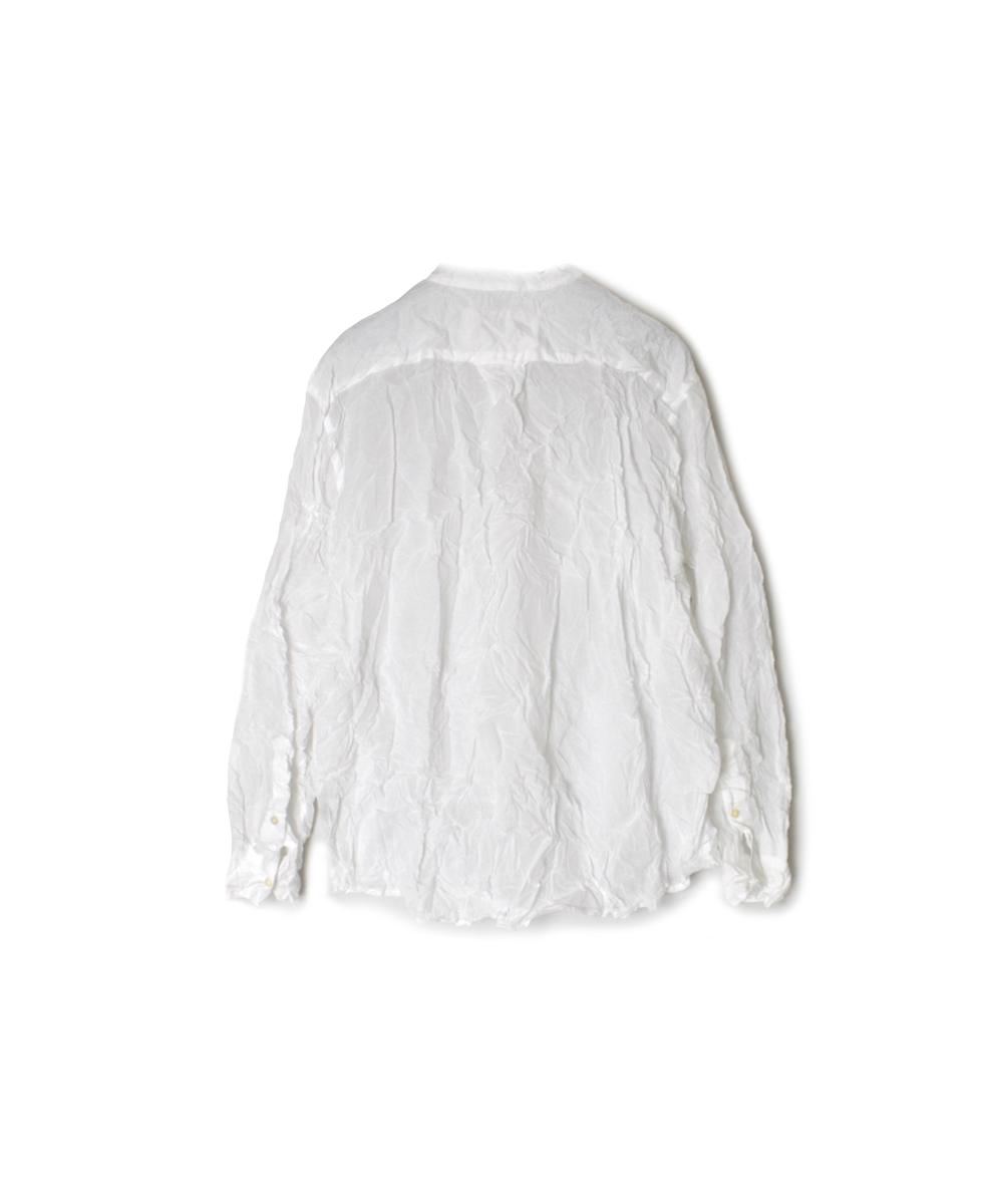 ●NVL1951CVW (シャツ) 80'S ORGANIC VOILE PLAIN(WRINKLE) BANDED COLLAR L/SL OVERDIZED SHIRT