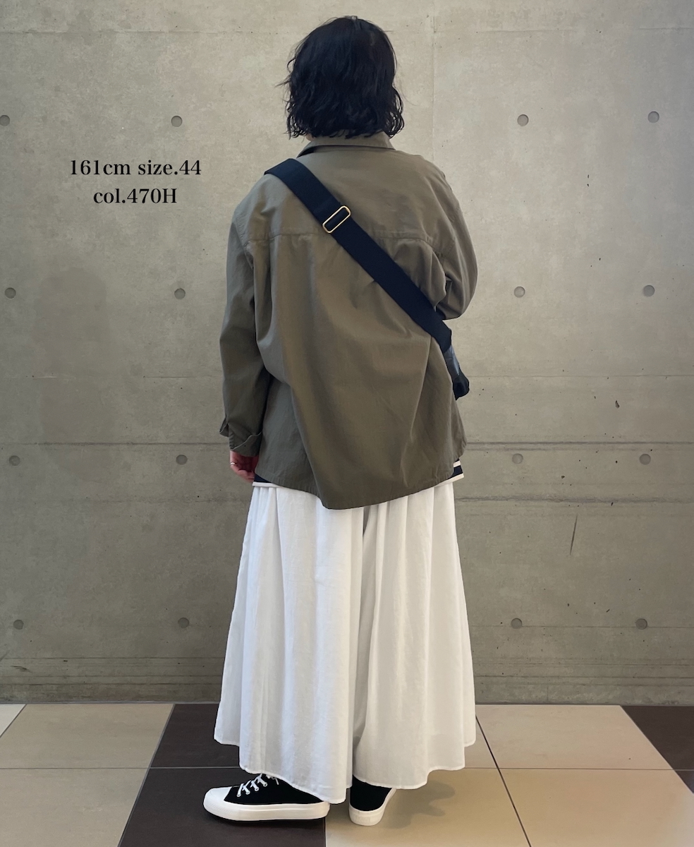 ●INHT2512CHW(シャツ) COTTON HERRINGBONE WASH ONE-UP COLLAR SHIRT