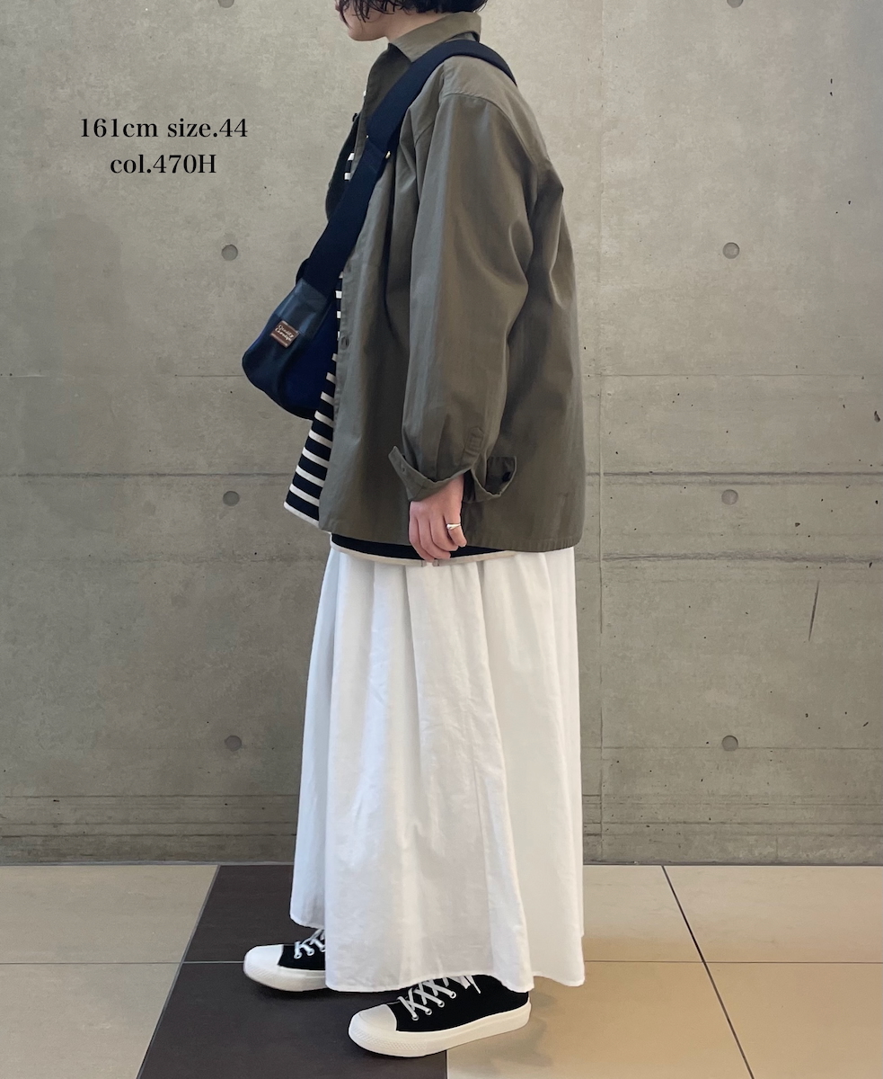 ●INHT2512CHW(シャツ) COTTON HERRINGBONE WASH ONE-UP COLLAR SHIRT