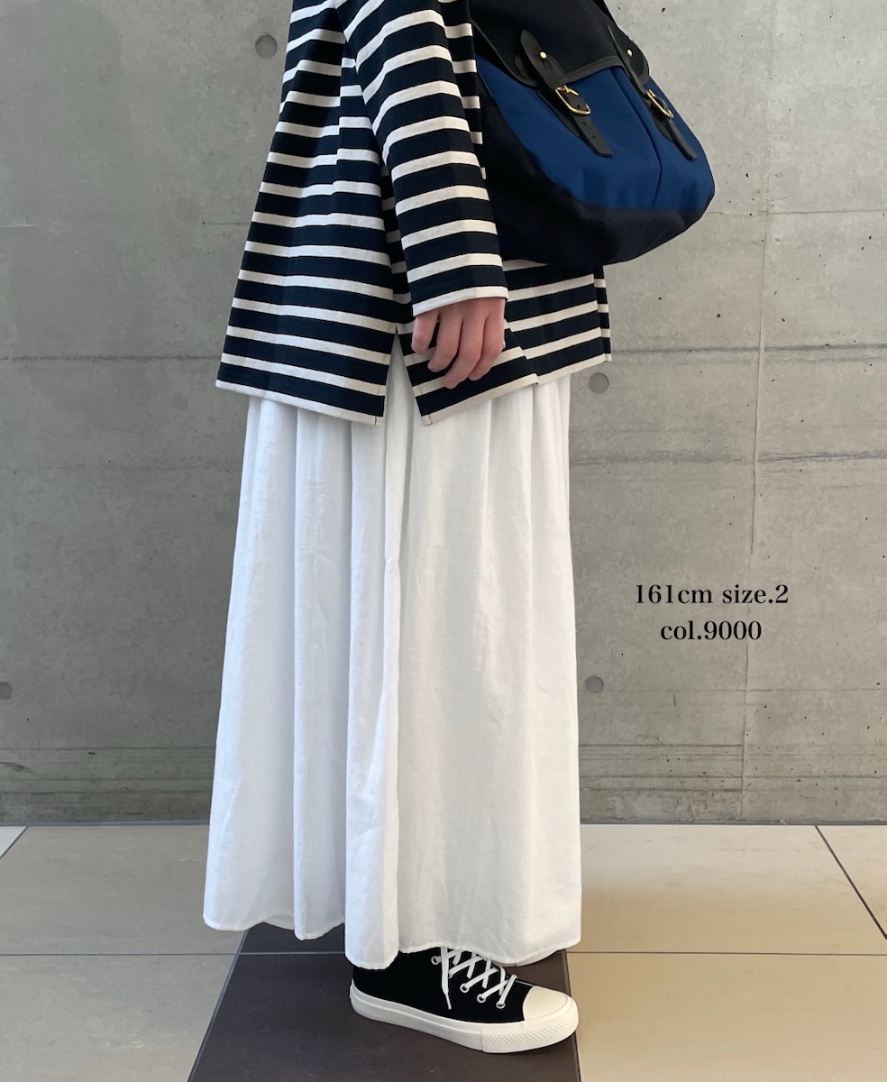INMDS25702W(パンツ) TWILL COTTON KHADI PLAIN(WASH) GATHERED CULOTTES