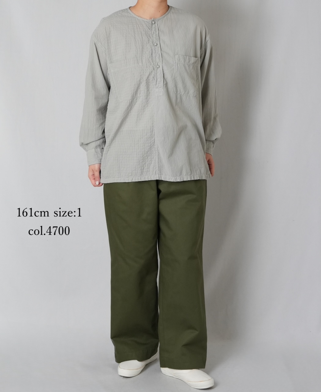 ●GMDSH2601(パンツ) VINTAGE FRENCH DRILL ONE-TUCK TROUSERS