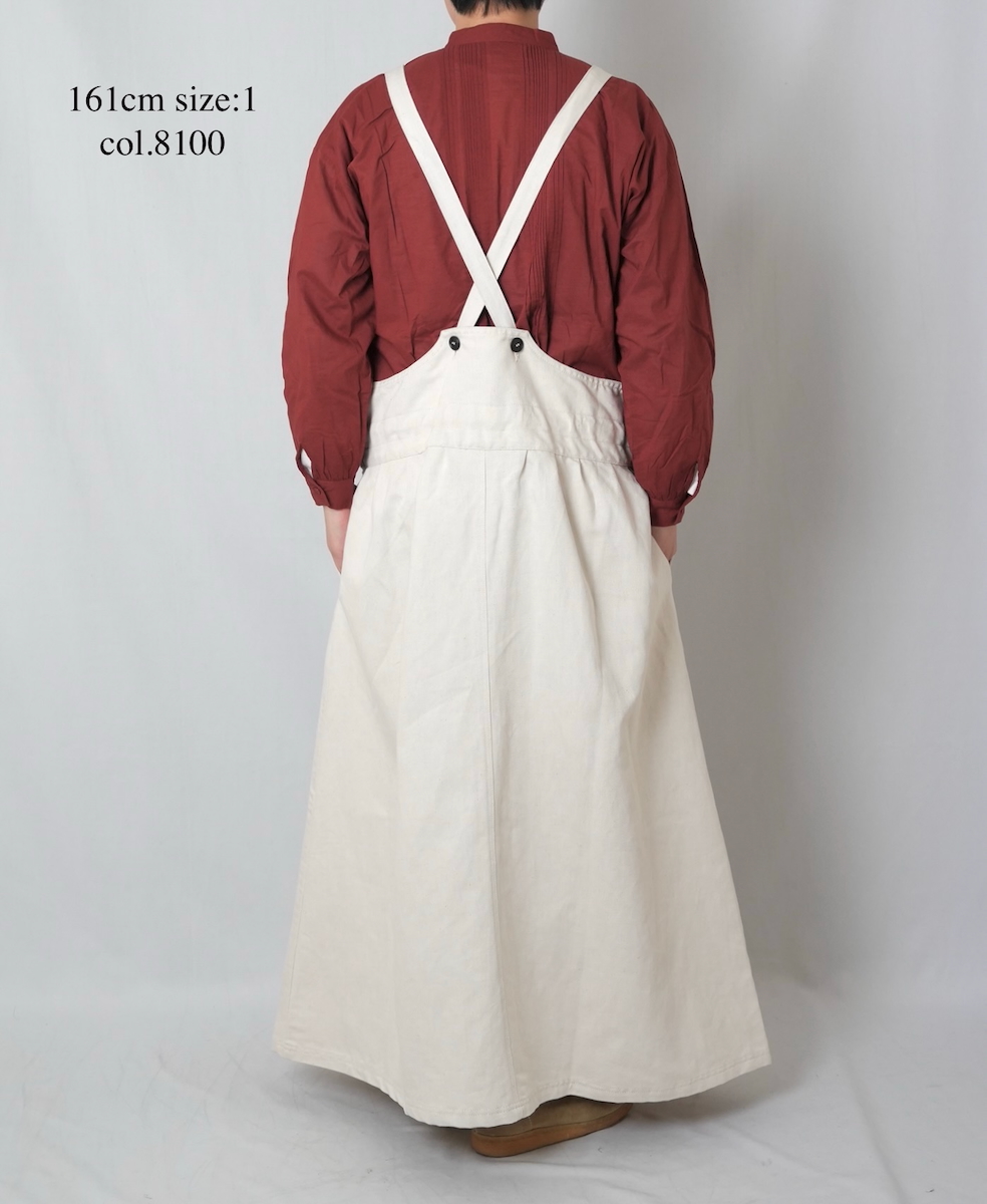GNAM2362 (ワンピース) 9.5oz COTTON / LINEN DENIM APRON ONE-PIECE