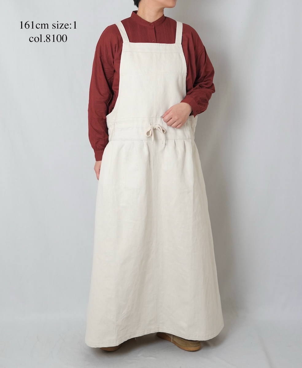 GNAM2362 (ワンピース) 9.5oz COTTON / LINEN DENIM APRON ONE-PIECE