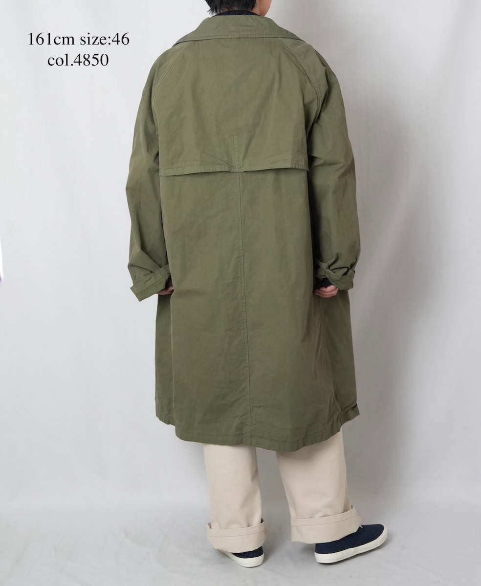 NHT2401HB(コート) MEDIUM WEIGHT PEACH SKIN COTTON BALMACAAN COAT