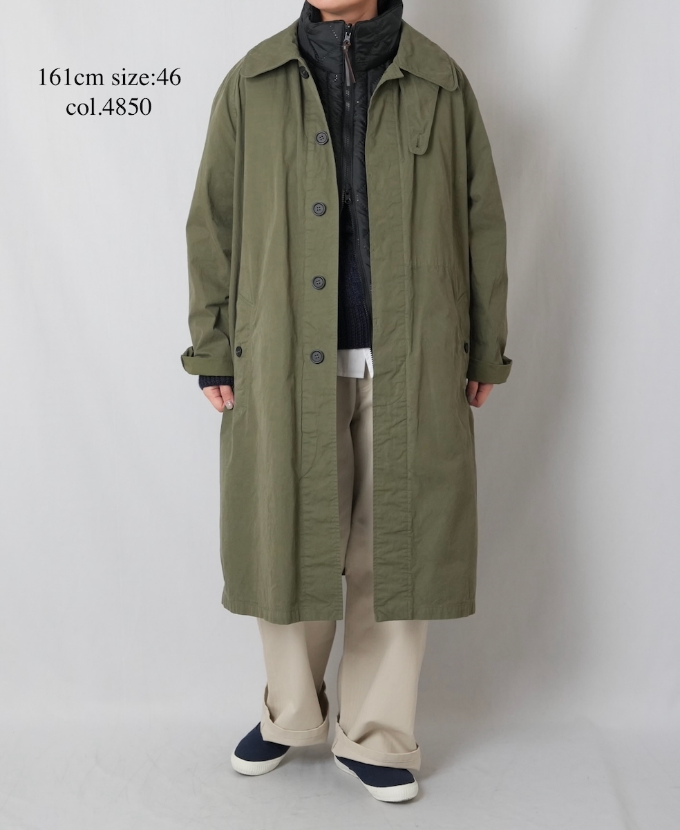 NHT2401HB(コート) MEDIUM WEIGHT PEACH SKIN COTTON BALMACAAN COAT