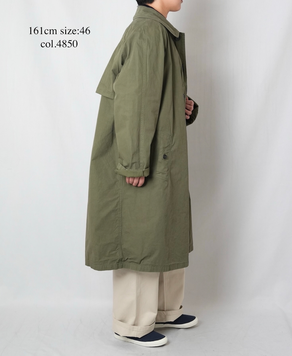 NHT2401HB(コート) MEDIUM WEIGHT PEACH SKIN COTTON BALMACAAN COAT