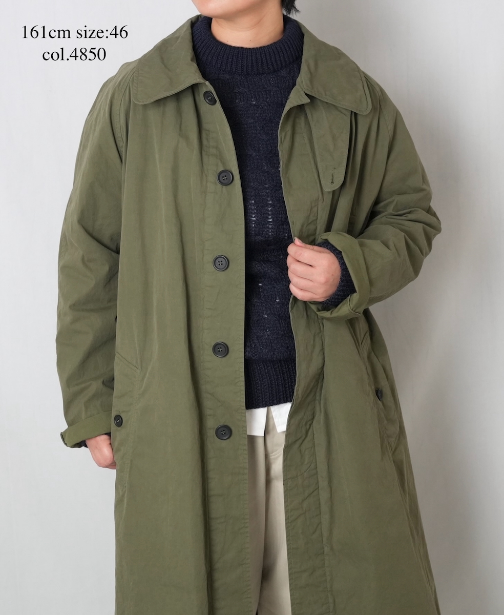 NHT2401HB(コート) MEDIUM WEIGHT PEACH SKIN COTTON BALMACAAN COAT