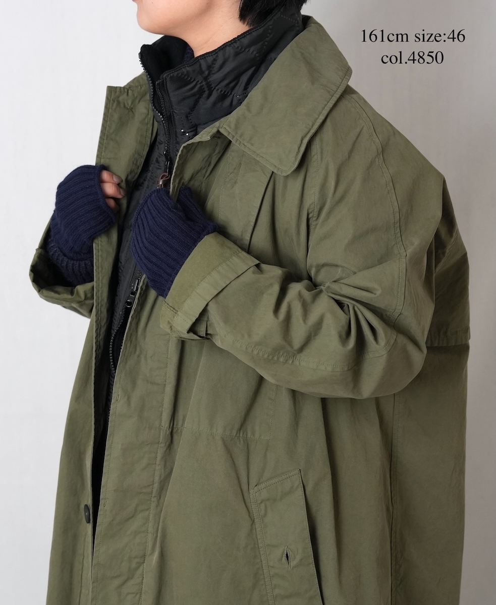 NHT2401HB(コート) MEDIUM WEIGHT PEACH SKIN COTTON BALMACAAN COAT