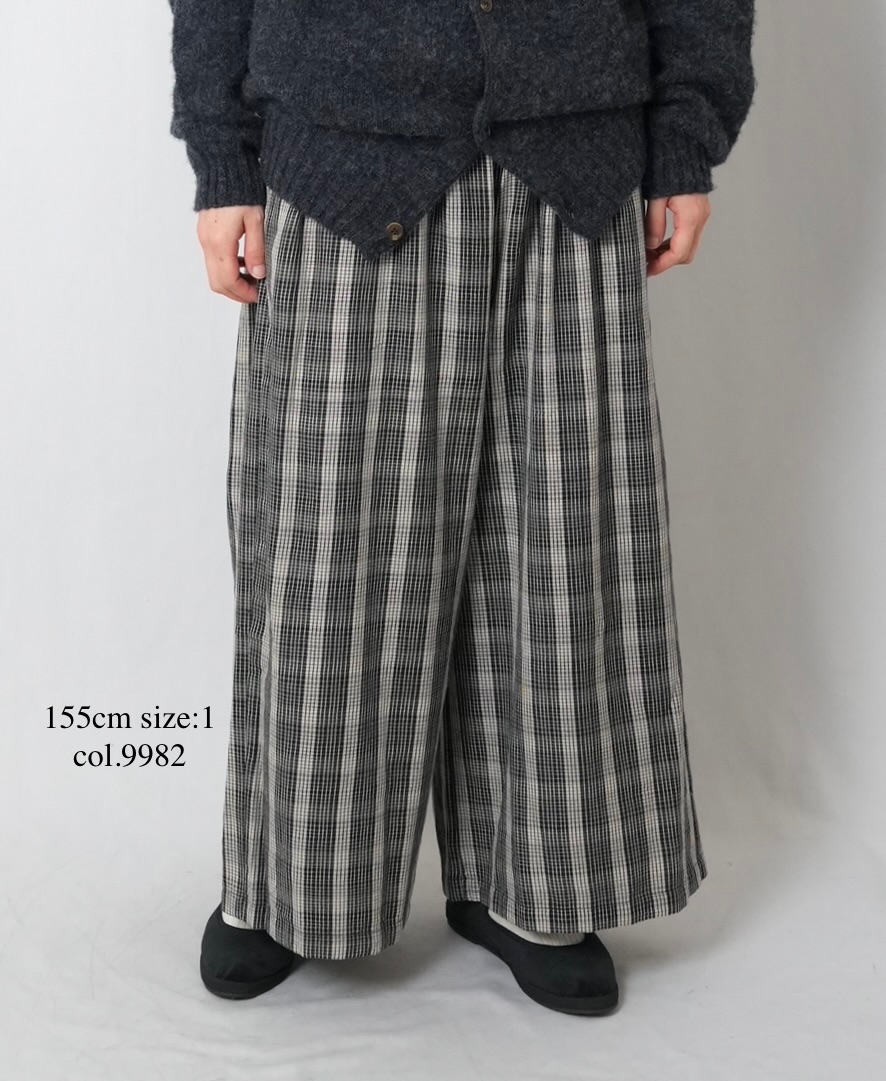 NMDS25595(パンツ) WOOL COTTON CHECK EASY PANTS