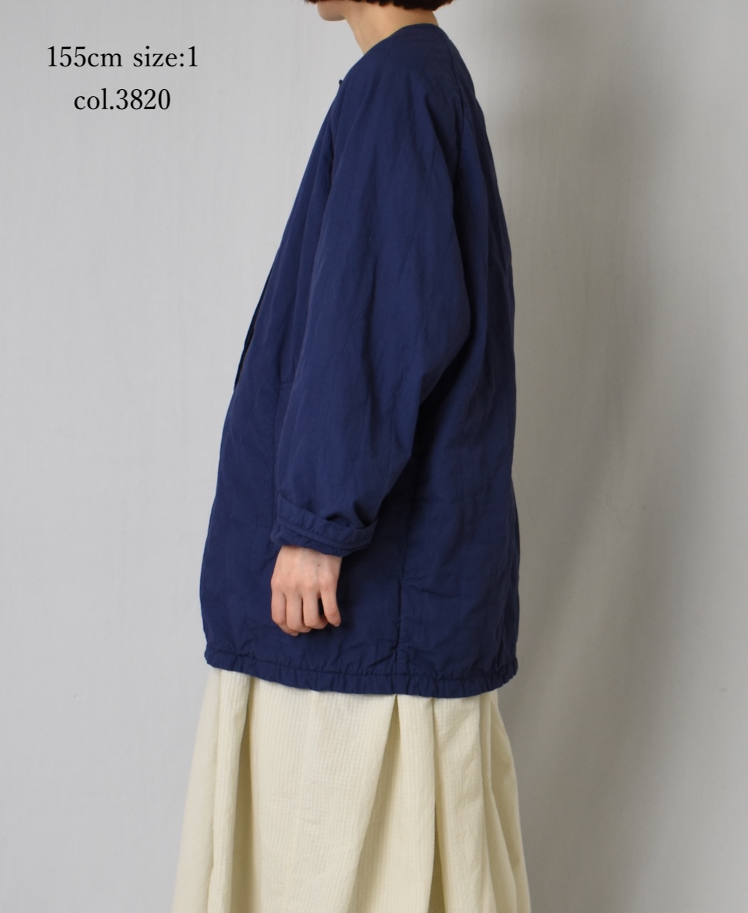 ●NMDS26202D(コート) 40s ORGANIC POPLIN(OVERDYE) RAGLAN SHORT COAT WITH VERTICAL STITCH