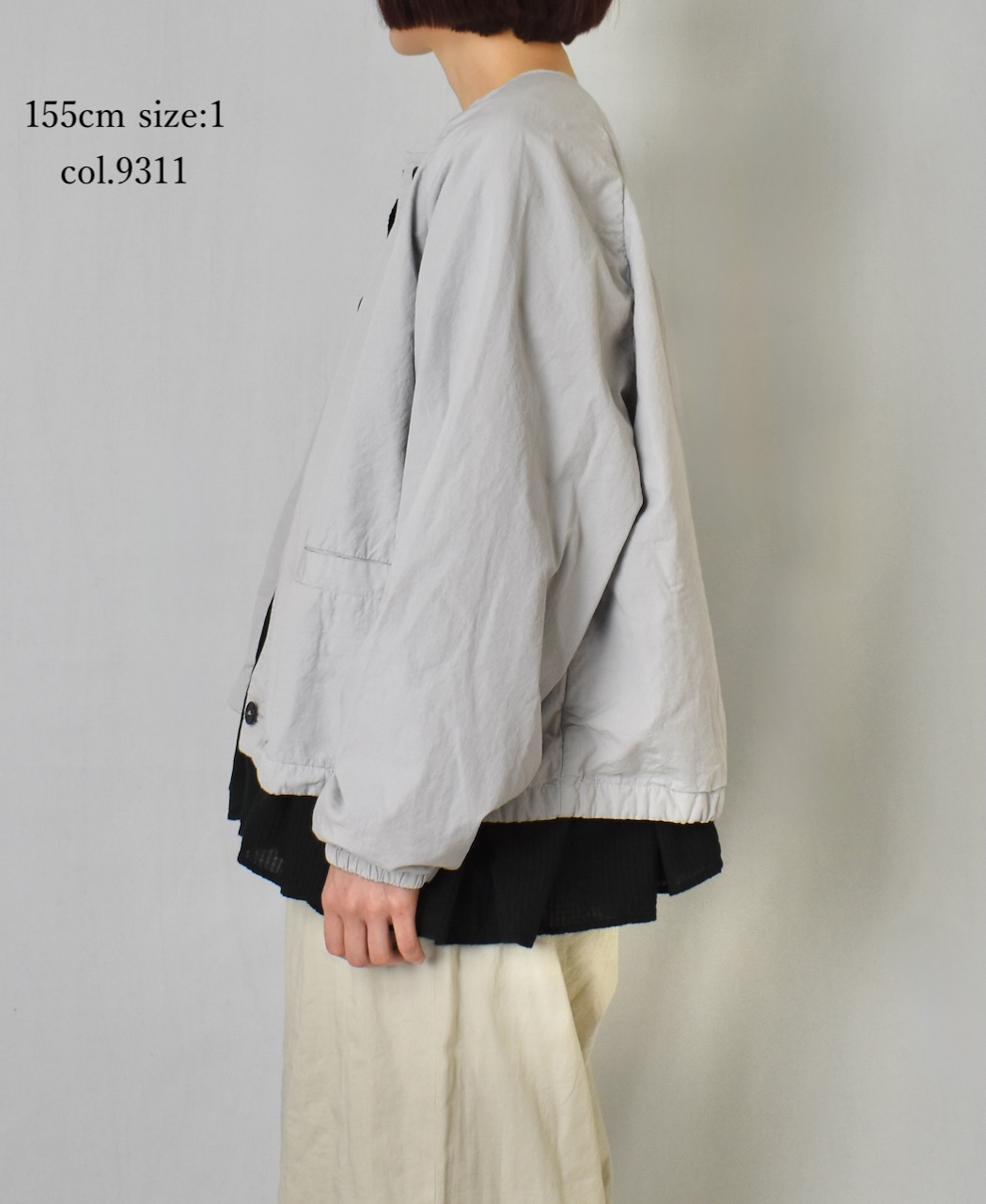 ●NMDS24633D(ジャケット) 40s ORGANIC POPLIN(OVERDYE) RAGLAN STRING JACKET